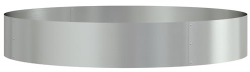 vidaXL Pot en métal argenté Argent galvanisé Métal galvanisé Grand