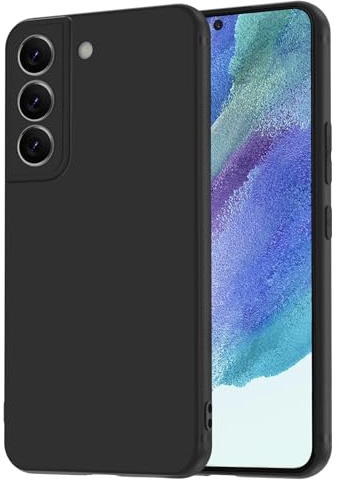 NEW'C Hülle für Samsung Galaxy S21 FE 5G - Ultra Thin Silikon Schwarz Silikon Gel TPU Soft Cover Case Schutzhülle Kratzfeste mit Schock Absorption