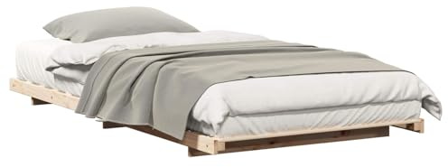 vidaXL Bettrahmen Braun 90 x 200 cm Massives Kiefernholz