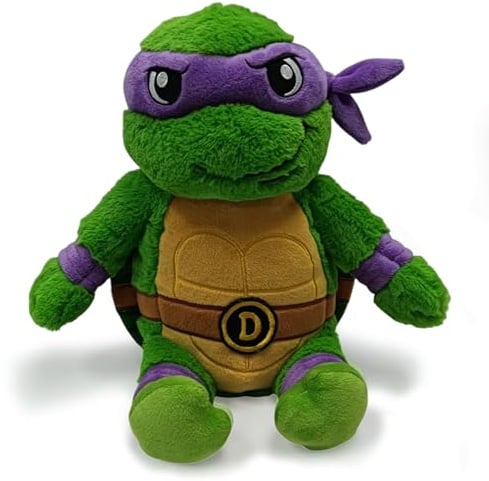 Warmies Plush Donatello from Teenage Mutant Ninja Turtles, Microwavable Toy, Heatable Weighted Plushie for Kids and Adults, Stuffed Cuddly Toy, Gently Scented with French Lavender - Purple