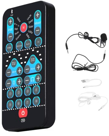 Mini Voice Changer - Appareil d'effet sonore portable multifonctionnel avec huit modulations fixes, outil externe de changement de voix | Déguisement de voix pour DJ Live Streaming Podcast