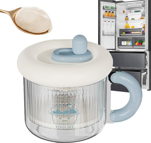 1 Colador De Yogur: Colador De Cuajada Colgado De 12,4x16,3x13,3 Cm, Máquina Para Hacer Yogur Griego Con Malla Fina, Máquina Para Hacer Queso Y Labneh Reutilizable, Herramienta De Cocina Para Yogures