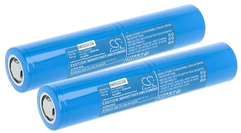 vhbw 2X Akku kompatibel mit Maglite ML150LR, ML150LR(X), ML150LRX Taschenlampe Kopflampe (3200 mAh, 6,4 V, Li-Ion)