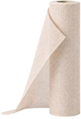 G.schmückt Tischläufer Jute-Leinen-Optik, Tischband auf Rolle individuell zuschneidbar, Dekoband für Hochzeit, Taufe & Geburtstag (Natural Beige, 6 Meter Rolle / 30 cm Breit)