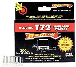 Arrow A721168HW Isolierte Heftklammern, T72HW, 5 mm x 12 mm (300 Stück), Silber