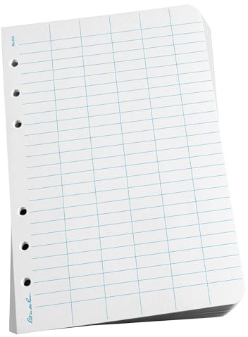 Rite in the Rain Weatherproof Loose Leaf Paper, 4.625 x 7, 32# White, Level Pattern, 100 Sheet Pack (No. 312)