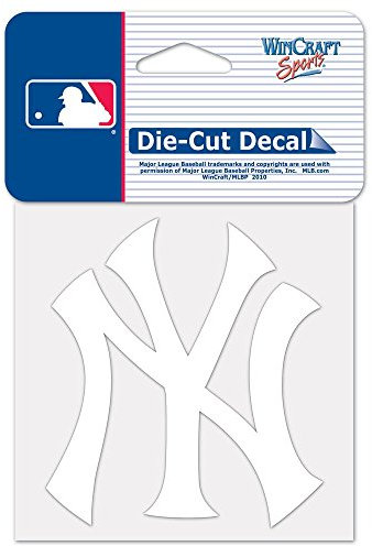 Wincraft MLB New York Yankees 45817011 Aufkleber Perfect Cut, 10,2 x 10,2 cm, weiß