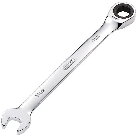 Draper 31008 Hi-Torq Metric Ratcheting Combination Spanner, 11mm, Blue