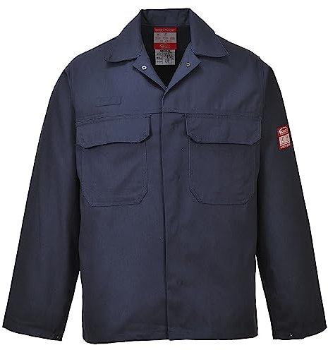 Portwest Chaqueta Bizweld, Tamaño: 5XL, Color: Marino, BIZ2NAR5XL