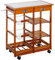 HOMCOM Carrito para Cocina Multifuncional Carrito Auxiliar de Madera con Gran Espacio de Almacenaje Cajones Cestas Estantes 4 Ruedas Freno