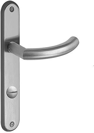 Lienbacher Türdrücker Langschildgarnitur Türklinke - Edelstahl matt gebürstet - Diverse Varianten (WC-Garnitur)