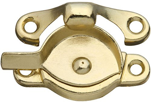 National Hardware N148-684 Sash Lock Brass Zinc Die-Cast Double Hung Window Lock Replacement Crescent Type Window Latch for Interior and Exterior Applications with Mounting Screws