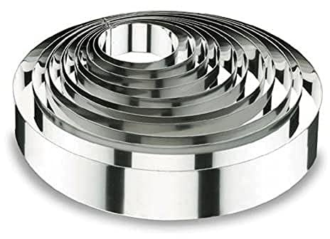 LACOR 68422 Kuchen/Ausstechformer, rund 22 x 4 cm | Aus lebensmittelechtem Edelstahl gefertigt; hohe Korrosionsbeständigkeit und Haltbarkeit im täglichen Gebrauch