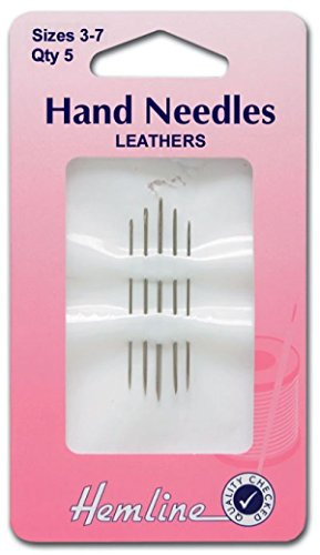 Hemline Hand Sewing Needles - Leather/PVC/Vinyl size 3-7