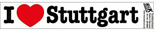 Aufkleber Applikation Sticker - I love Stuttgart - Gr. ca. 18x3,5cm