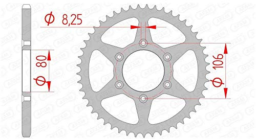 Stahl-Kettenrad AFAM 520-45Z (Silber)