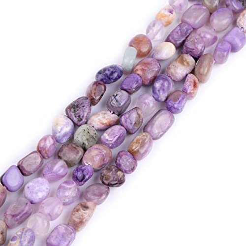 GEM-INSIDE CREATE YOUR OWN FASHION Sweet & Happy Girl'S Store 6x8mm Freeform Kartoffelform Edelstein Lila Dargon Jasper Perlen Strang 15 Zoll Schmuckherstellung Perlen