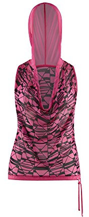 Zumba Fitness Geo Dreamer Top Tanktop mit Kapuze, Pink (Back to the Fuchsia), XS/S