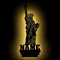 Nachtlicht Deko Lampe Design USA Freiheitsstatue Figur mit Name nach Wunsch, Geschenk für USA Fans, als Deko Bild Lampe Wandtattoo