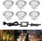 Treppen Bodeneinbaustrahler 6er Set, IP67 Wasserdicht Warmes Weiß Terrassen Einbaustrahler Ø60mm Aussen LED Bodeneinbauleuchten, DC 12V 1.5W LED Einbaustrahler für Küche Garten Treppen Balkon Terrasse