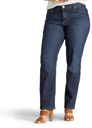 Lee Women's Plus Size Relaxed Fit Straight Leg Jean, Verona, 16 Plus