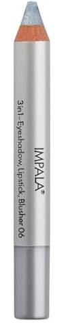 Impala 3-in-1 Jumbo Stift | Lidschatten, Lippenstift und Rouge | Geschmeidige Textur und Lange Lebensdauer | Intensive Farben | Farbe 06 Hellsilber