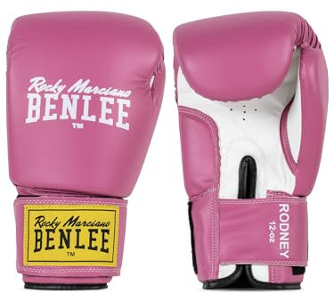 BENLEE Boxhandschuhe aus Kunstleder Rodney, Pink/White, 14 oz