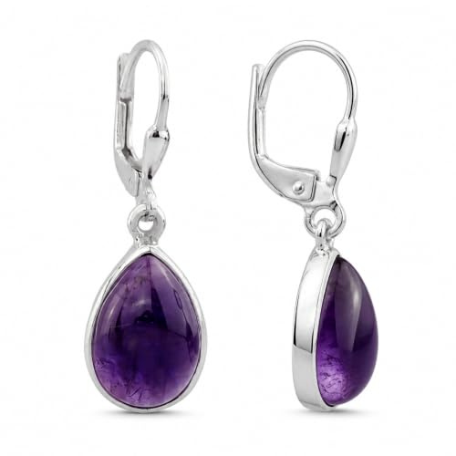 I-be, Edelstein Ohrringe Tropfen,925 Sterlingsilber, im Geschenketui | echte Edelsteine , 925 Sterlingsilber, Zeitloses Design, hypoallergen