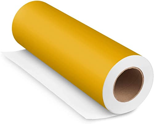INDIGOS UG - Aufkleber für Küchenschränke 63x500cm - MATT - signalgelb - Folie aus hochwertigem PVC Tapeten Küche Klebefolie Möbel wasserfest für Schränke Selbstklebende Folie Küchenfolie Dekofolie