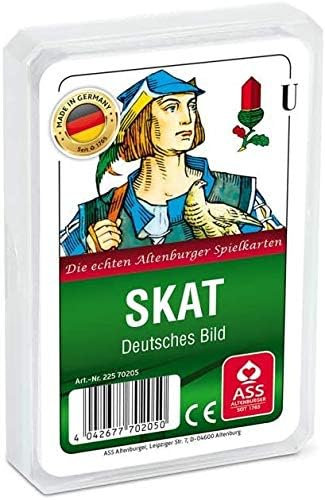 Zehnerpaket/ 10 Stück / 10x Ass Altenburger - Skat - Deutsches Bild - Deutsches Blatt / Kornblume - Kartenspiel/ Kartenspiele, weiß