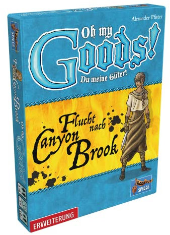 Lookout, Oh My Goods! Du Meine Güter! – Flucht nach Canyon Brook, Erweiterung, Familienspiel, Kartenspiel, 1-4 Spieler, Ab 10+ Jahren, 45 Minuten, Deutsch