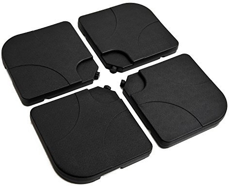 Outsunny Set 4pz Base per Ombrellone da Giardino in Plastica 50 × 50 × 7.5cm