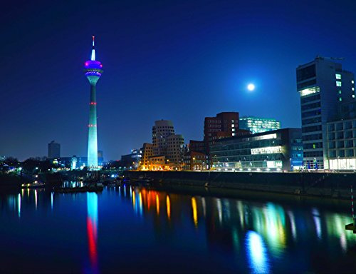 hansepuzzle 41513 - Düsseldorf Puzzle 1000 Teile - Orte-Puzzle mit hochwertiger Aufbewahrung: Kartonbox und wiederverschließbarem Beutel - Format 60 × 46 cm