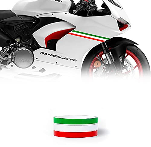 4R Quattroerre.it 10640 Strisce Adesive Tricolore Racing Stripe per Moto, 3.5 cm x 2 m