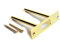 Door Reinforcement | Deadbolt Strike Plate Reinforcer | Anti Kick Door | Two Post Strike Plate | TUFF STRIKE | Polished Brass