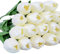 Aisamco 20 Stück Künstliche Tulpen Gefälschte Tulpen Hochzeitssträuße Blumen Gefälschte Tulpen PU Tulpen Blumen für Hauptzimmer Herzstück Hochzeitsdekoration