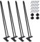 MSOBAIW Haarnadelbeine 50,8 cm Set mit 4 Stück, DIY Tischmöbel aus Metall, ideal für Esstisch, Büro, 3/8 Zoll Durchmesser Mitte Jahrhundert moderner Stil (50,8 cm, schwarz)