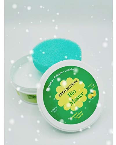 DEALS DETERGENTE Universale in Pasta BIO Master + Spugna, PROFUMAZIONE al Limone. SGRASSA - PULISCE- Lucida 100% BIODEGRADABILE, Barattolo da 300G