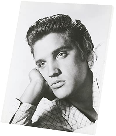 Wandbild auf Leinwand Bild von Star Celebrity Elvis Presley Sänger Alte Musik Original 11 (60 cm x 74 cm)