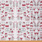Weihnachtsstoff Meterware Karikatur Hunde Polsterstoff Mops Welpen Corgi Hund Bär Dekor Stoff Frohe Weihnachten Drinnen Draußen Stoff Haustier Tier DIY Kunsthandwerk Patchwork Rot 460 x 150 (HxB)