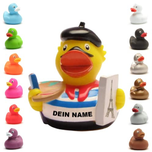 Badeente - personalisierbar (Paris Ente)