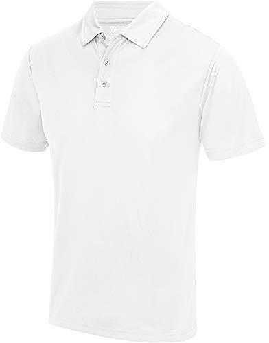 AWDis Just Cool JC040 Mens Cool Polo Shirt - Arctic White - 4XL