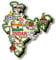 India Jumbo Country Map Magnet by Classic Magnets, Collectible Souvenirs Made in The USA
