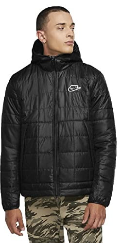 NIKE Giacca in pile sintetica con zip, trapuntata, trapuntata, DJ0433 410, taglia XL, XL, Nero , XL