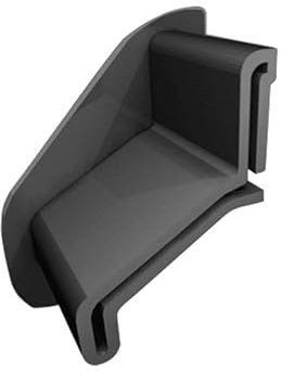 Renoplast® Wandabweiser für Traufprofil K30 Graphit | Rechts + Links | Fertigstellung von Terrassen und Balkonen | Fliesenböden auf Klebemörtel | Wasser ablaufsysteme Winkelprofil