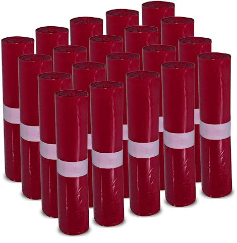 Wisch-Star Müllbeutel 120l in Rot, 20 Rollen à 25 Stück, Mülltüten groß 700x1100mm extra stark, reißfeste und stabile Abfallsäcke, Schwerlast Müllsäcke