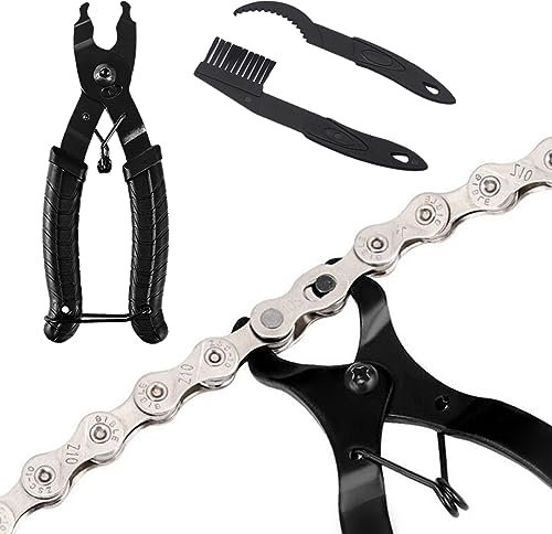 SEMINISMAR Kettenschloss Zange,Kettenzange,Fahrradkette Werkzeug,Fahrrad-Kettengliederwerkzeug Kette Zange Fehlt Link 2 in 1 Opener Schließer Zange,Fahrrad Reparatur Werkzeug mit Pinsel-Werkzeug