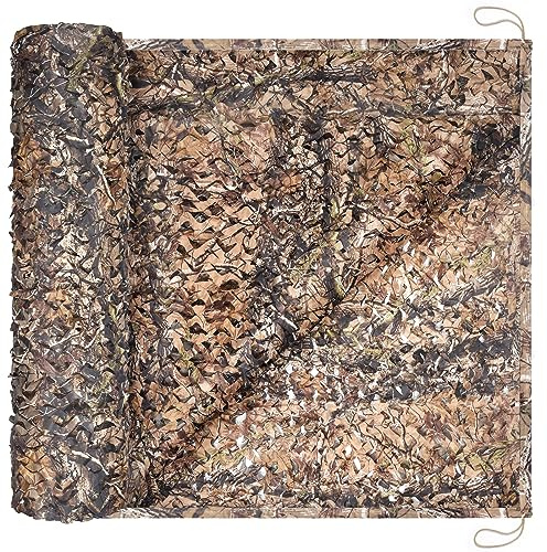 Camohute Camo Netting Camouflage Netting, with Mesh Backing, Both Sides Camo, Sunshade Fence Canopy Nets, Lightweight, Great for Hunting, Concealment, (Tree Camo Bionic, 6.5ft*5ft)