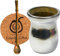 Juego para Té Mate con Vaso de Palo Santo y Bombilla de Acero Inoxidable | Taza de Té Mate Hecha a Mano, Totalmente Revestida de Metal | Palo Santo