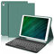 JADEMALL Coque Clavier pour iPad 9eme/8eme/7eme Generation 2021/2020/2019 10.2 - AZERTY Français Clavier Rétro-éclairé Magnétique Amovible Bluetooth sans Fil Clavier pour iPad 10.2, Vert foncé